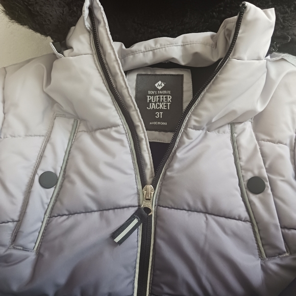 Member's Mark • Toddler Boy's Wind Resistant Faux-Fur Hood Puffer Jacket Coat - Picture 4 of 16